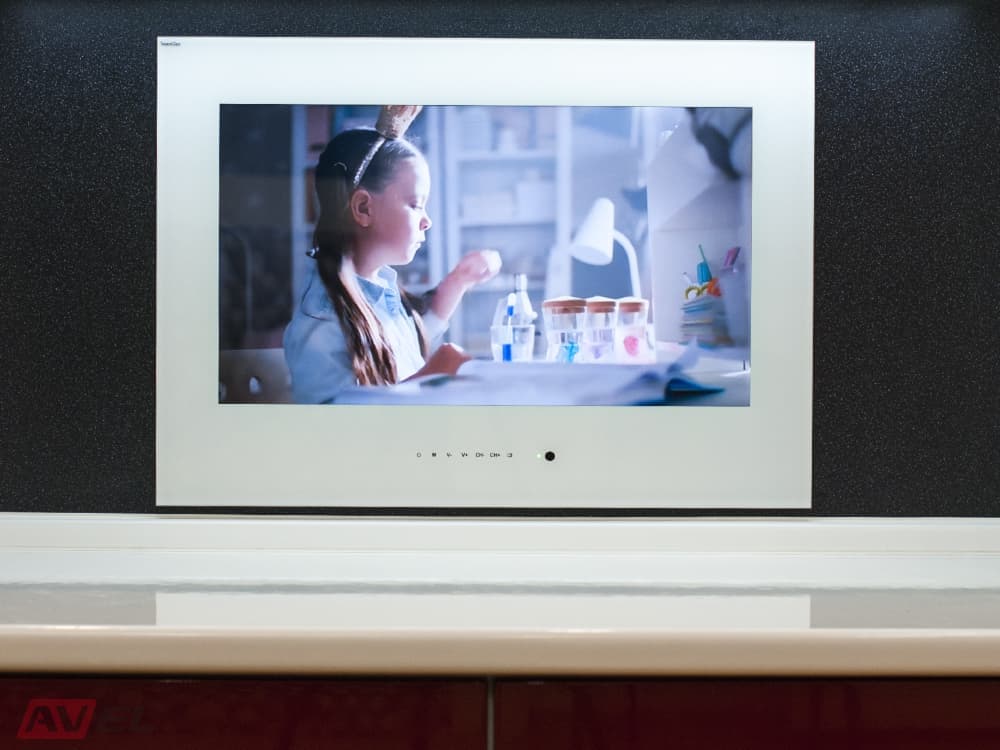 TV in the kitchen wall